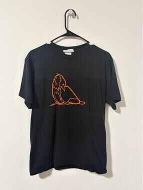 Bodega Skateboarding Bird shirt - Mens size medium - Black / Orange